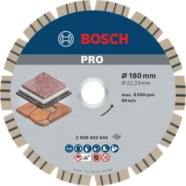 Bosch PRO 스톤 다이아몬드 디스크 180mm는 돌을 자르는 데 사용합니다.