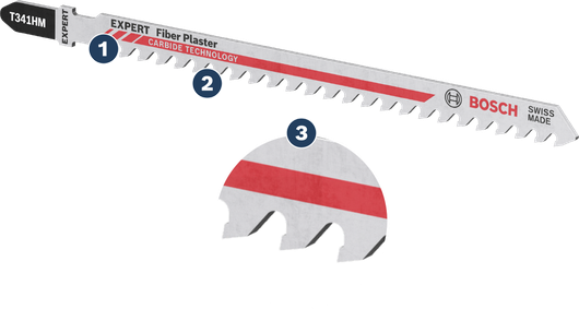 Bosch EXPERT Fiber Plaster T 341 HM 섬유 석고용 직소날.