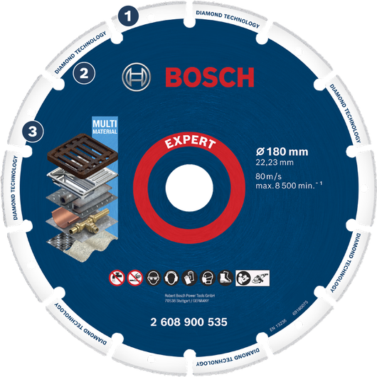 Bosch 엑스퍼트 멀티 소재 다이아몬드 커팅 디스크.
