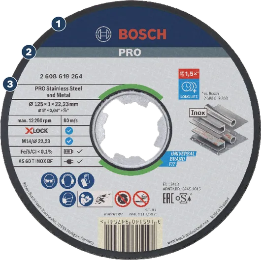 Bosch PRO 스테인리스 스틸 및 금속 절단 디스크.