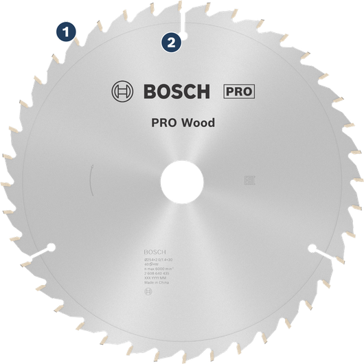 목재 절단용 Bosch PRO Wood 원형 톱날.
