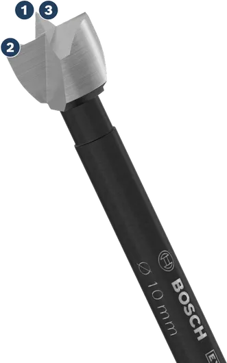 정밀한 평면 바닥 구멍 가공에 적합한 Bosch EXPERT 목재 포스트너 드릴 비트 10mm.