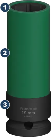 Bosch PRO 임팩트 소켓 19mm (PET 커버 포함)