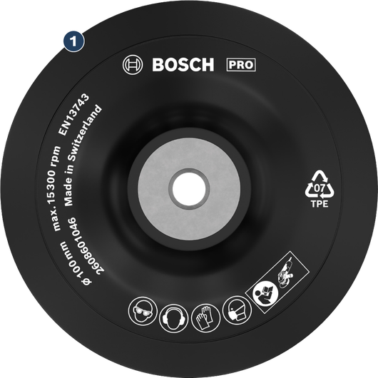 Bosch PRO 백킹 패드 소프트 100mm (앵글 그라인더용).