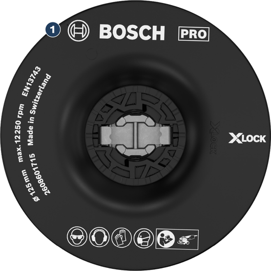 Bosch X-LOCK 125mm 각도 그라인더 백킹 패드.