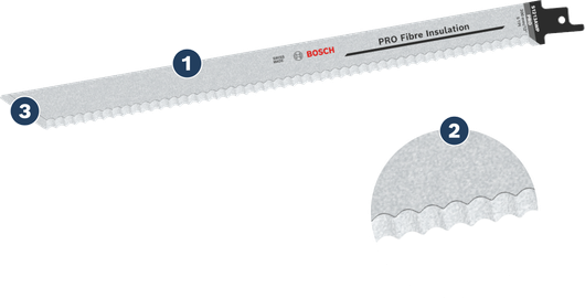 Bosch PRO 섬유 절연 S 1213 AWP 톱니형 HCS 톱날.