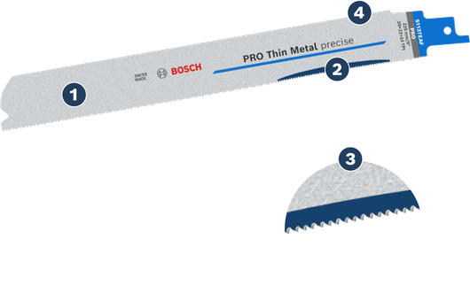 Bosch PRO Thin Metal 정밀 S1137EAF 바이메탈 톱날.