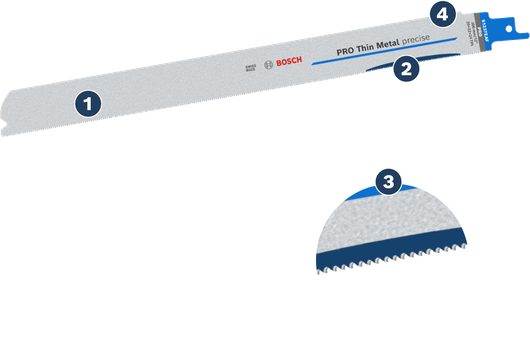 Bosch PRO Thin Metal 정밀 S1237EAF BIM 톱날.