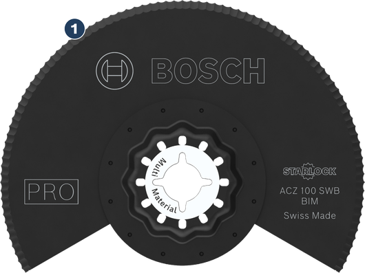 Bosch PRO ACZ 100 SWB 멀티툴 블레이드, 100mm.