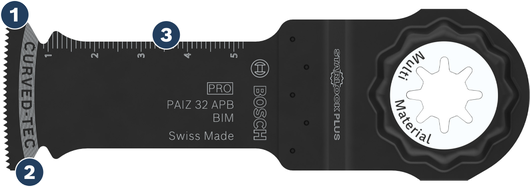 Bosch PAIZ 32 APB BIM 목재 및 금속용 멀티툴 톱날.