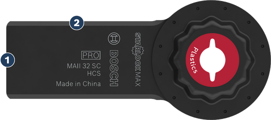 Bosch Starlock Max MAII 32 SC 플라스틱용 블레이드.