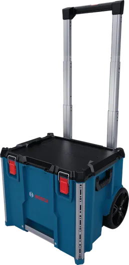 바퀴가 달린 Bosch L-BOXX Contractor 476 운반 케이스.