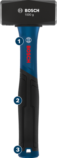 Bosch 클럽 해머 1000g, 탄소강 헤드.