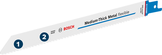 Bosch 중두께 금속 재질의 유연 왕복톱날.