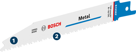 Bosch S123XF 금속 절단용 왕복톱날.