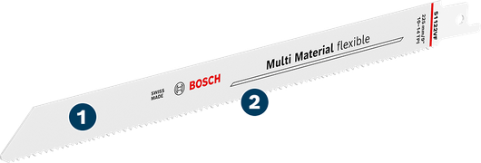 Bosch 멀티 소재 유연 톱날은 다양한 재료를 절단하는 데 사용됩니다.