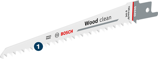 Bosch S644D 우드 클린 왕복톱날은 빠른 목재 절단에 적합합니다.