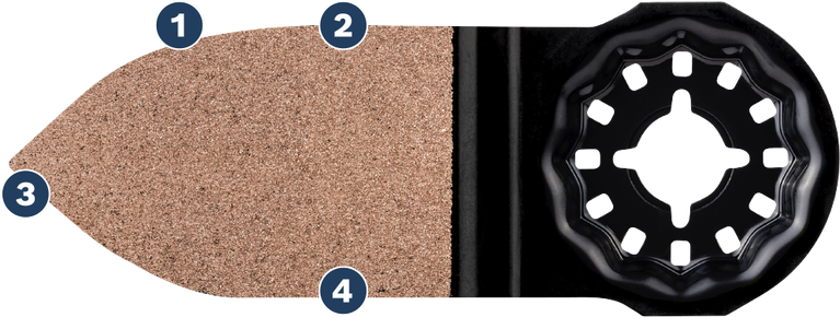 멀티툴용 Bosch 스파이더 웨지 샌딩 패드.