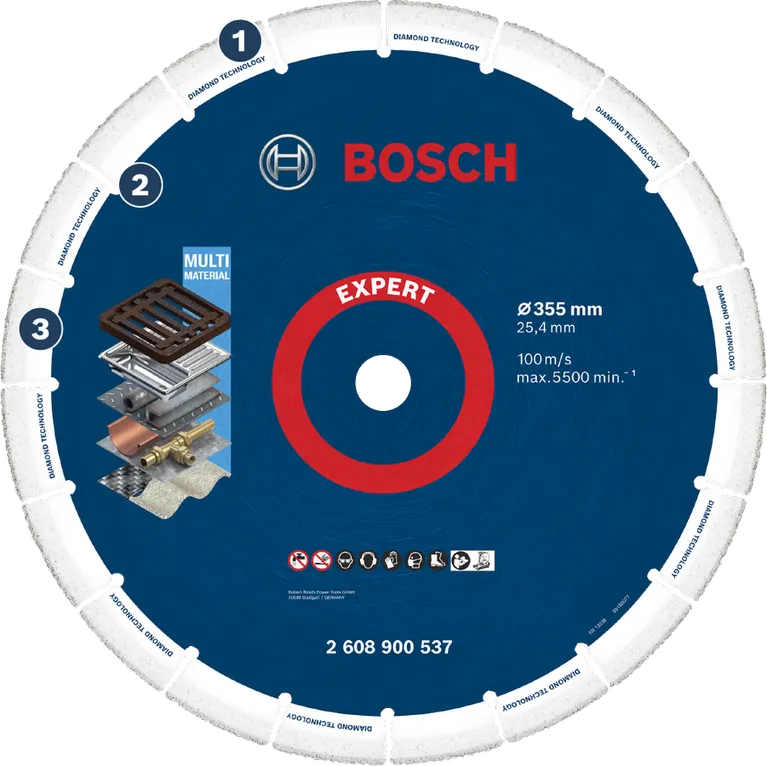 Bosch EXPERT 다이아몬드 메탈 휠 절단 디스크 355mm.