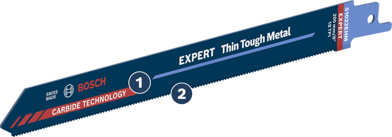 Bosch EXPERT 씬 터프 메탈 S 1022 EHM 톱날.