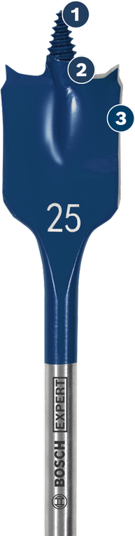 Bosch 엑스퍼트 스페이드 비트, 자체 공급 나사 팁 포함.