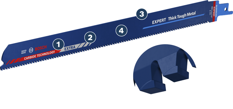 Bosch 엑스퍼트 두껍고 튼튼한 금속 왕복 톱날.