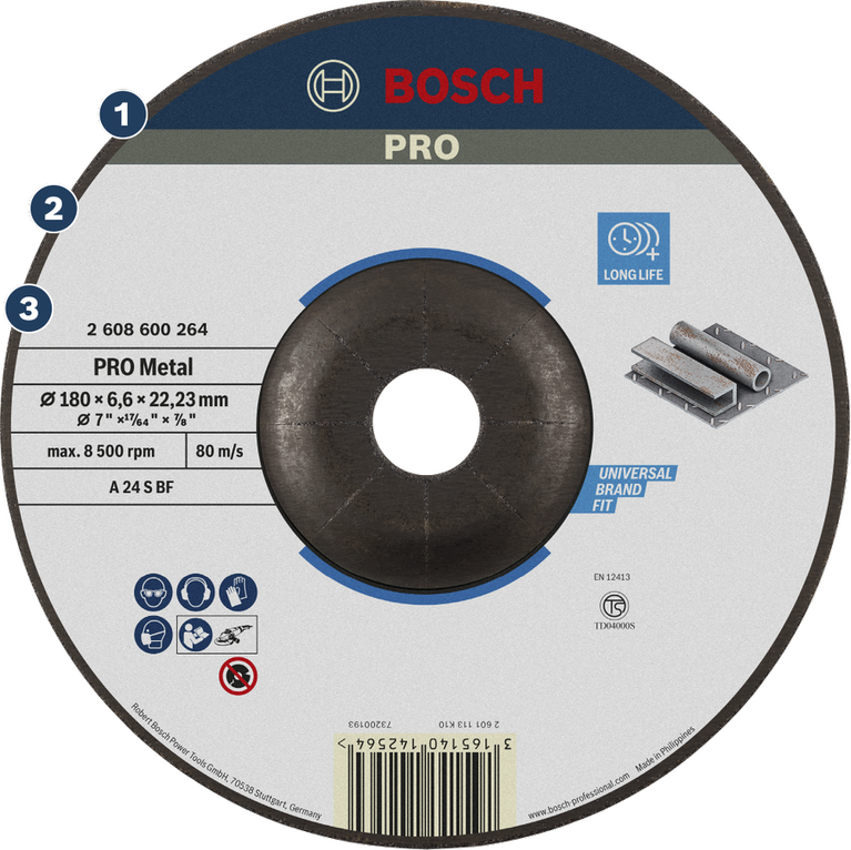Bosch PRO Metal 절단 디스크는 긴 수명과 보편적인 적합성을 제공합니다.