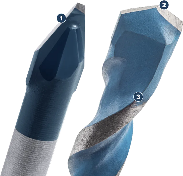 카바이드 팁이 달린 Bosch 다목적 드릴 비트.