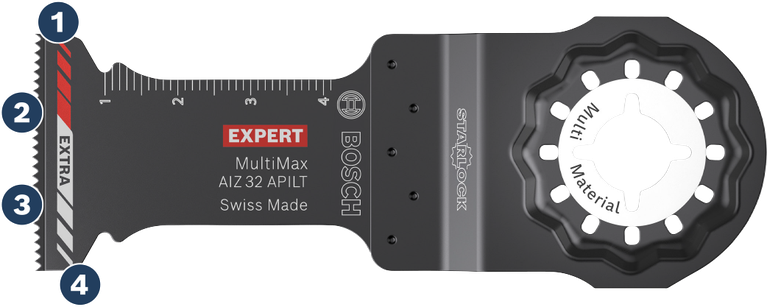 Bosch Expert MultiMax AIZ 32 APILT Starlock 다중 소재 블레이드.