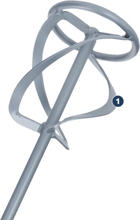 효율적인 재료 혼합을 위한 Bosch 스파이더 믹싱 패들.