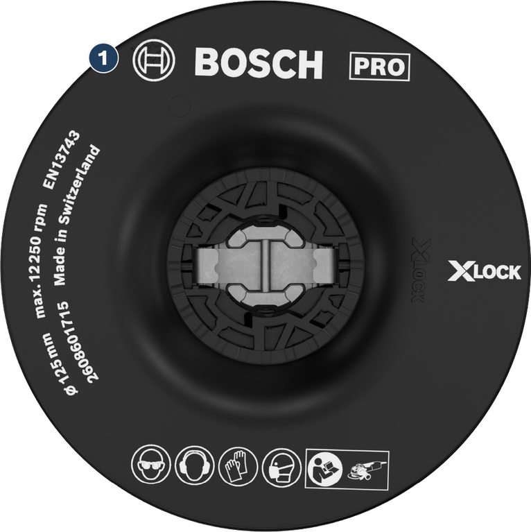 Bosch X-LOCK 125mm 각도 그라인더 백킹 패드.