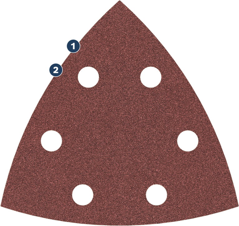 먼지 배출구가 있는 멀티툴용 Bosch 샌딩 시트.