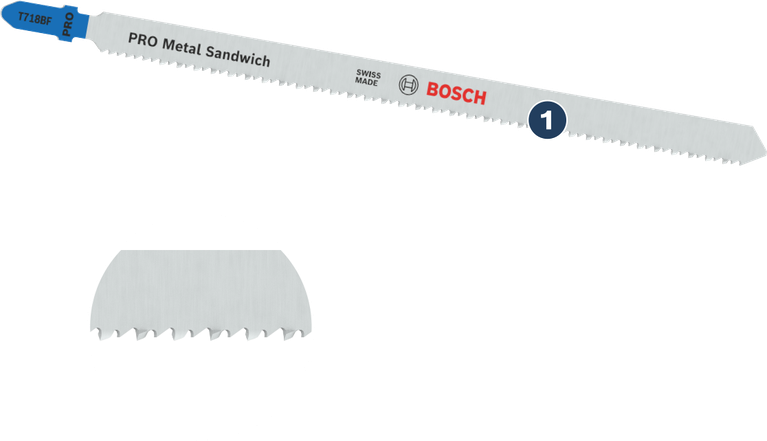 금속 절단용 Bosch PRO Metal Sandwich 톱날.