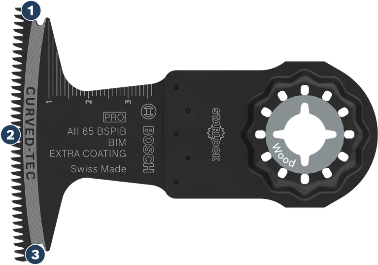 Bosch 스타록 목재 절단 칼 Curved-Tec.