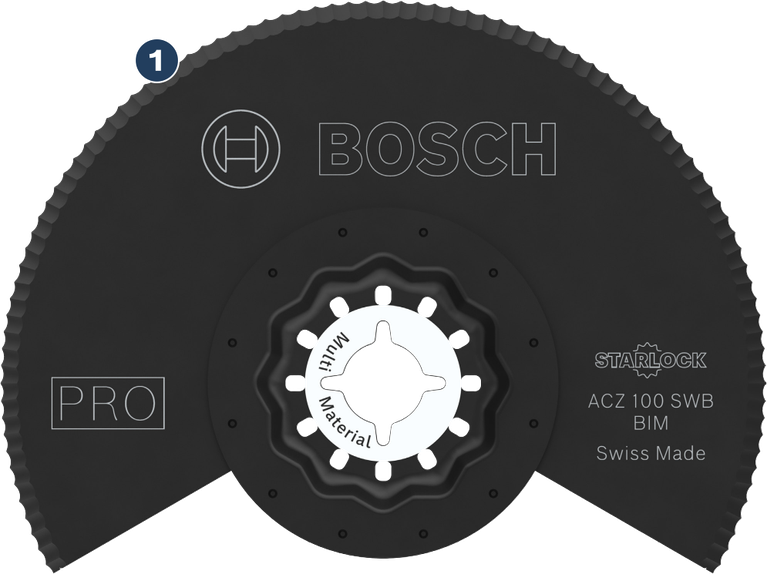 Bosch PRO ACZ 100 SWB 멀티툴 블레이드, 100mm.