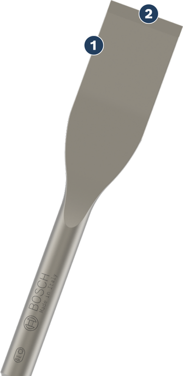 타일을 빠르게 제거 SDS-plus 철거 작업을 위한 Bosch 와이드 플랫 끌.