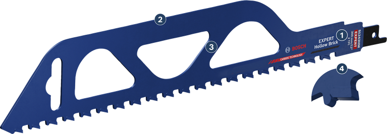 Bosch EXPERT Hollow Brick 중공 벽돌 절단용 왕복 톱날입니다.