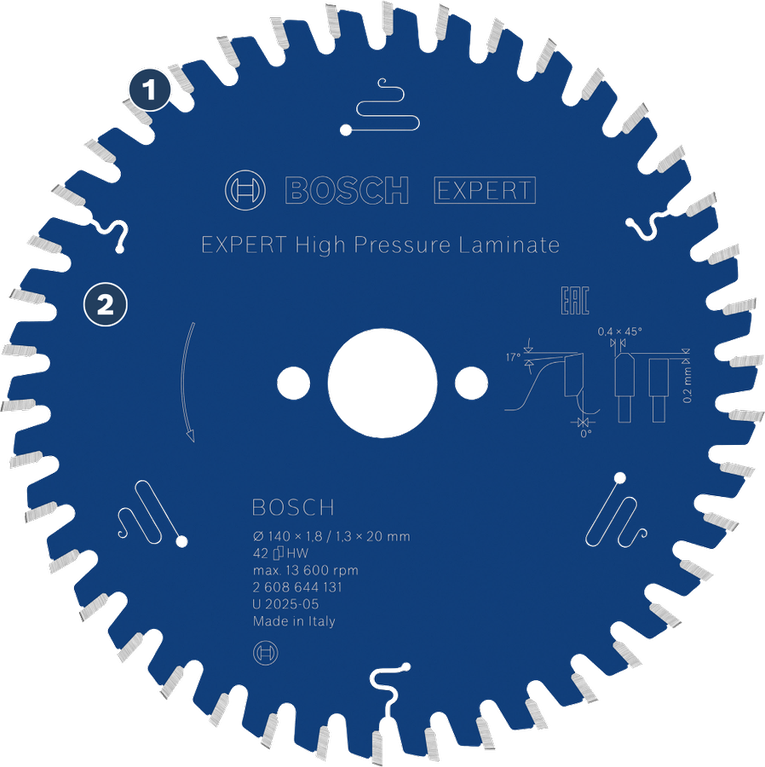 Bosch 엑스퍼트 고압 라미네이트 원형 톱날.