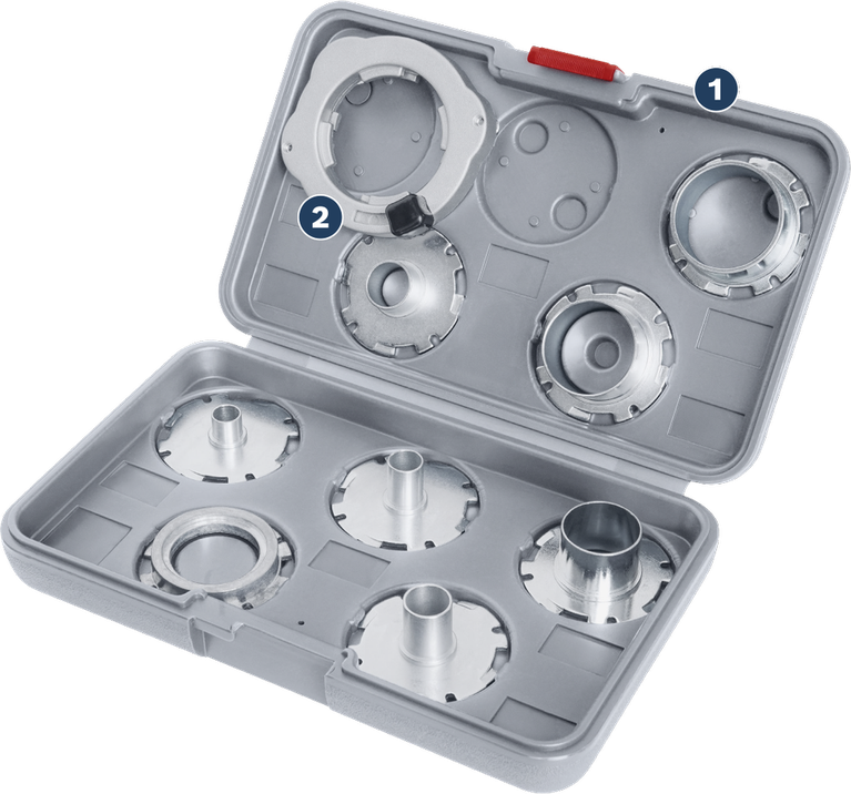 라우터용 Bosch PRO 템플릿 가이드 세트 미터법, 9개.