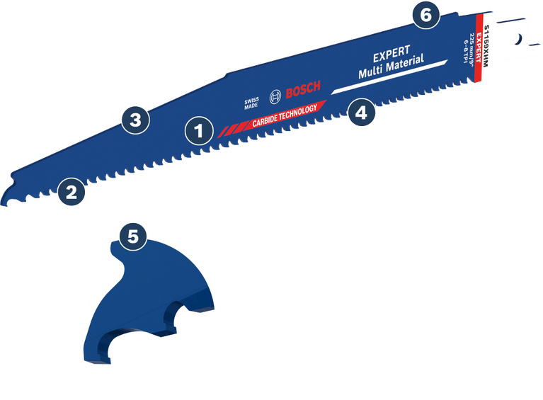 Bosch 엑스퍼트 멀티 머티리얼 카바이드 왕복 톱날.