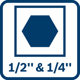 2-in-1 비트 홀더 – 다양한 용도에 적합 1/2" 정사각형과 1/4" 육각형 결합