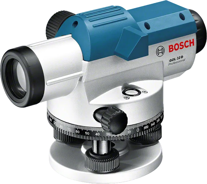 32배 확대 기능을 갖춘 Bosch GOL 32 D 광학 레벨.