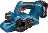 인체공학적 손잡이가 달린 Bosch 무선 플래너 GHO 18V-LI.