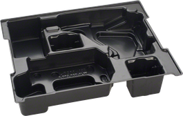 체계적인 보관을 위한 Bosch 플라스틱 공구 케이스 인서트.