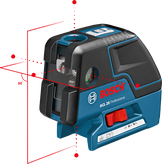Bosch GCL 25 콤비 레이저 레벨링 공구 (듀얼 레이저 라인 포함).
