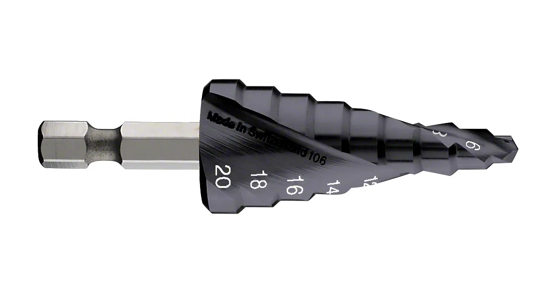 Bosch 스텝 드릴 비트 HSS-TiN (4~20mm 구멍용).