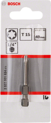 스크루 드라이버 비트 Extra Hard Bosch T15 49mm 드라이버 비트.