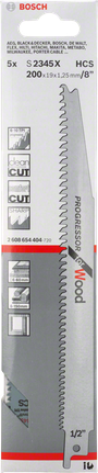 Bosch S 2345 X 왕복 톱날 8인치 목재.