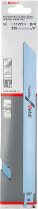 Bosch S1122EF 유연 금속 왕복 톱 블레이드 팩.