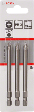 Bosch PH2 1/4″ 스크루드라이버 비트 89mm.